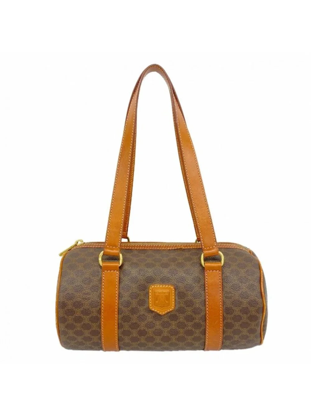 Celine Handbag Macadam Brown Gold